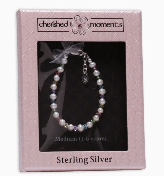 Sterling Silver Pearl Children's Bracelet