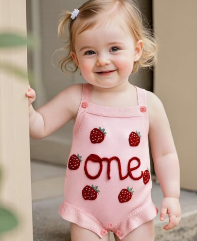 Strawberry Spaghetti Strap Romper