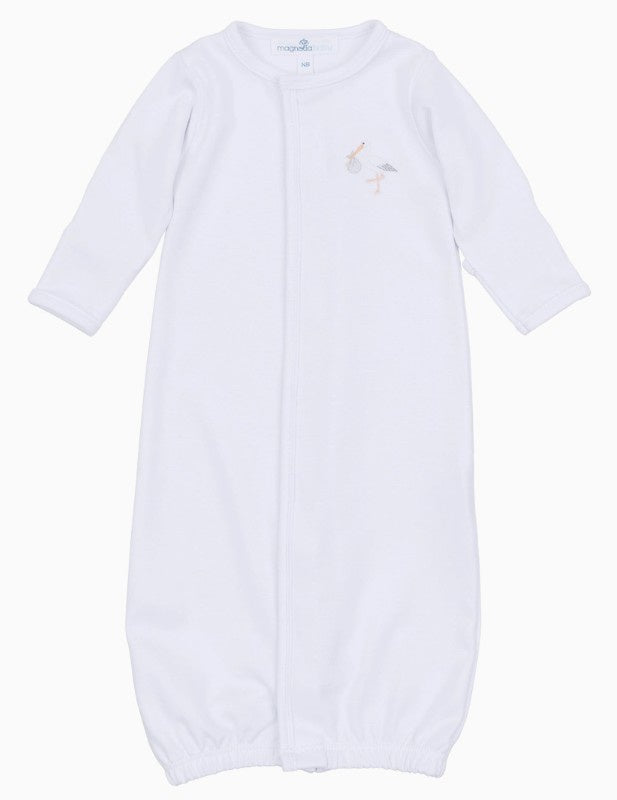 White Vintage Stork Converter Gown