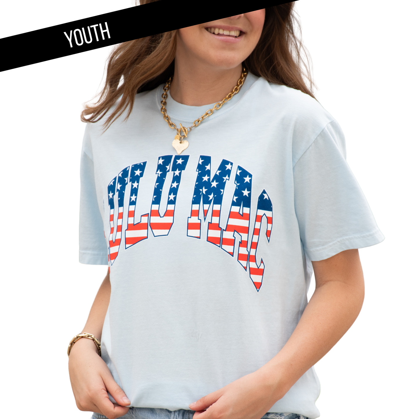 Lulu Mac Stars & Stripes Chambray T-Shirt