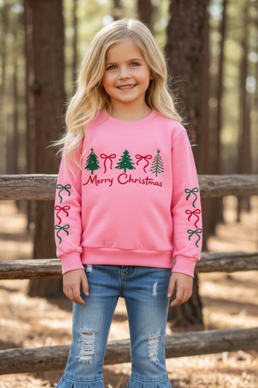 Pink Merry Christmas Sweatshirt