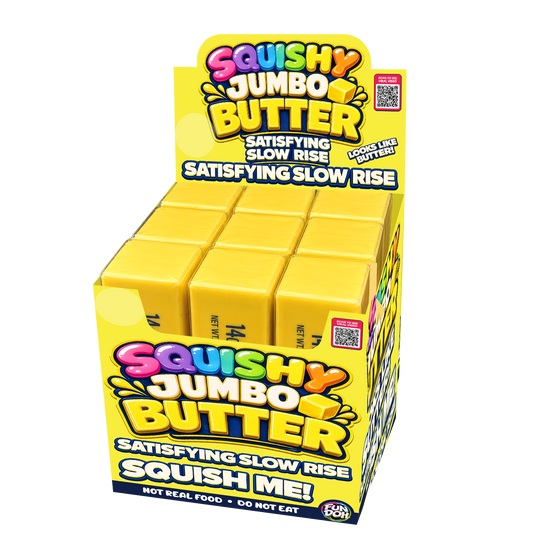 Fun Doh 10" JUMBO Butter Squish Slow Rise Toy- 9/Display: Wholesale Price