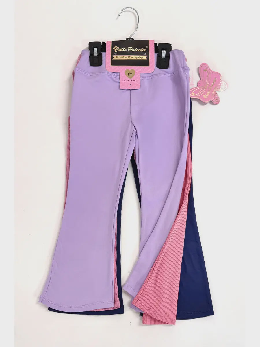 Three Pack Flare Leggings