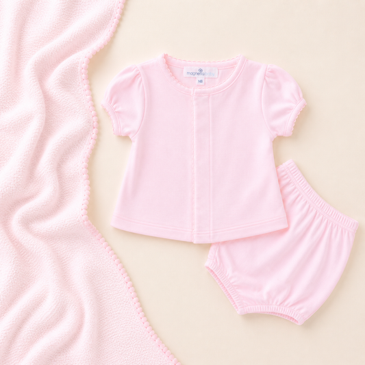 Pink Ruffle Diaper Cover Set