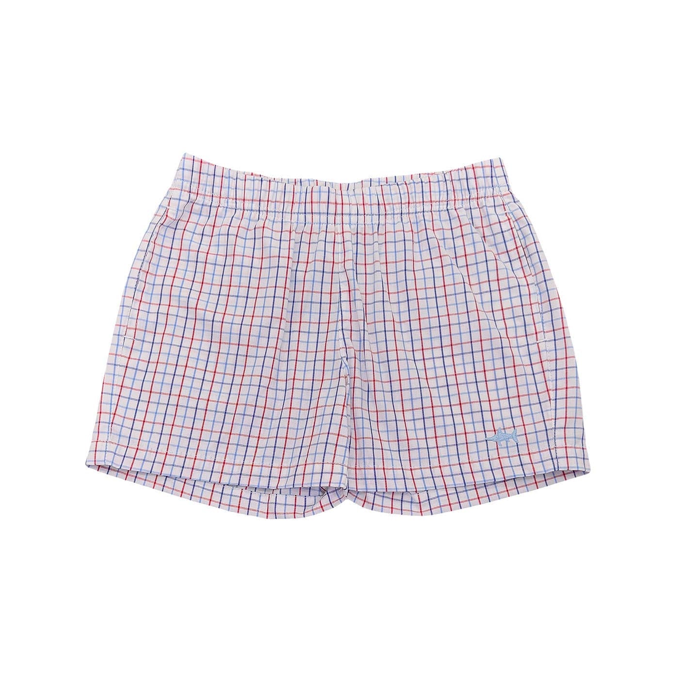 Saltwater Boys Naples Shorts- Patriotic Plaid Shorts