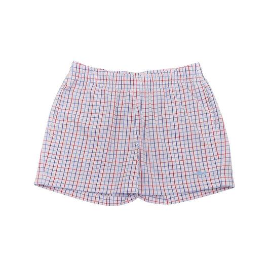 Saltwater Boys Naples Shorts- Patriotic Plaid Shorts