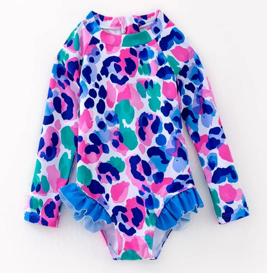 Animal Print LS Swim