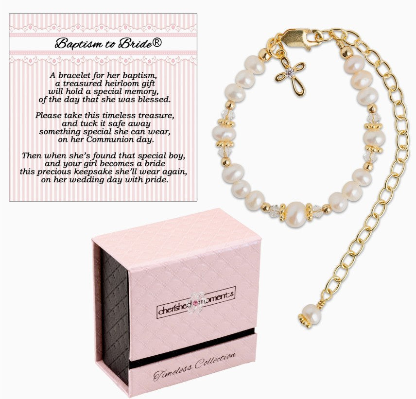 Gold Plated Baptism to Bride Bracelet