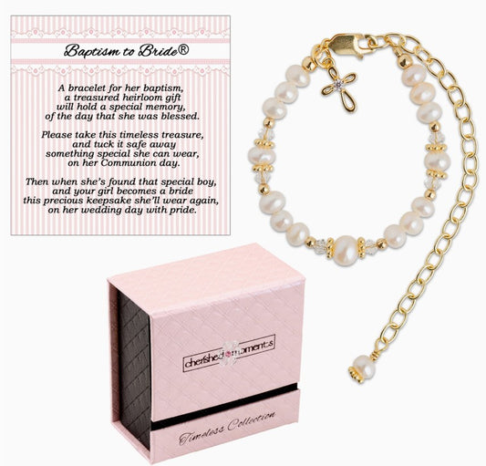 Gold Plated Baptism to Bride Bracelet
