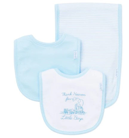 Thank Heaven Little Boy Bib & Burp Set