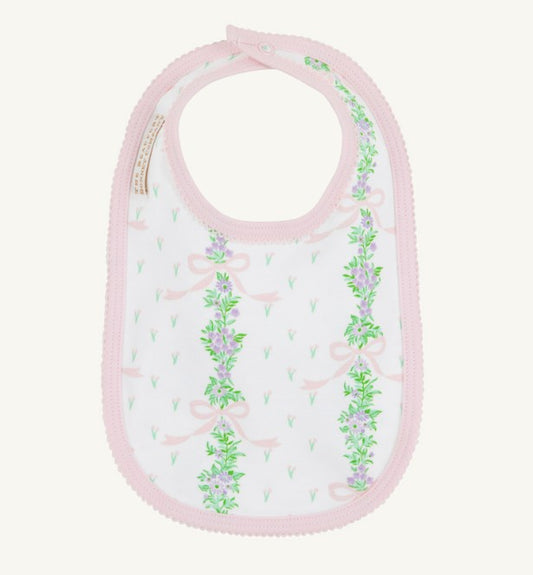 Burp Me Bib- Fincastle Floral/Palm Beach Pink