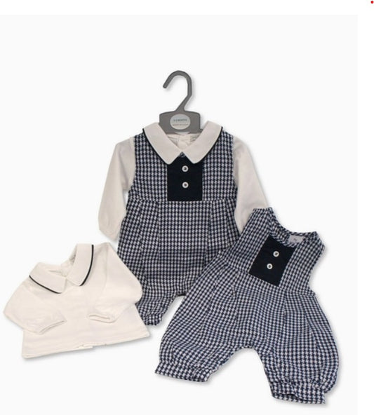 Baby Navy Houndstooth Set