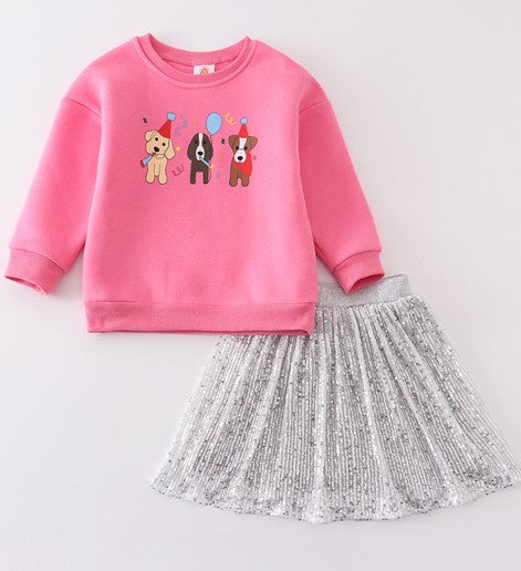 Bday Dog Sequin Skirt