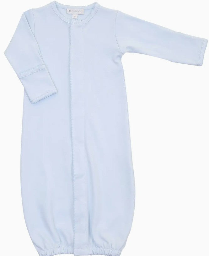 Blue Solid Essentials Converter Gown