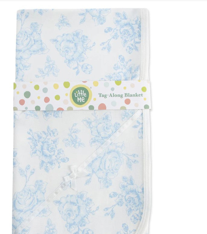 Blue Floral Blanket