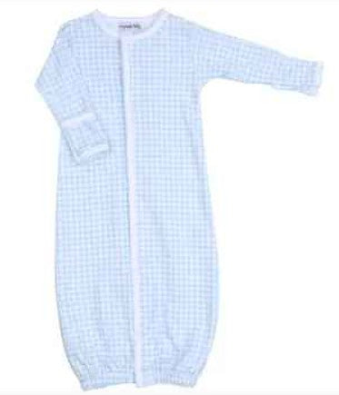 Blue Mini Checks Converter Gown