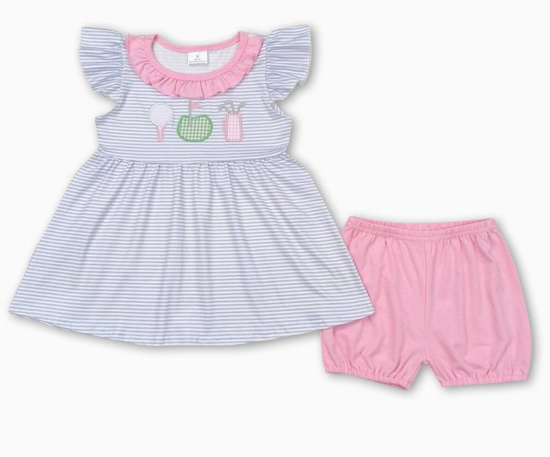 Blue & Pink Golf Outfit