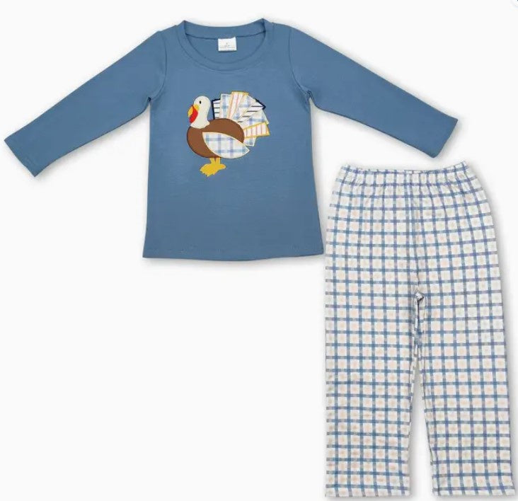 Blue Multicolored Turkey Set
