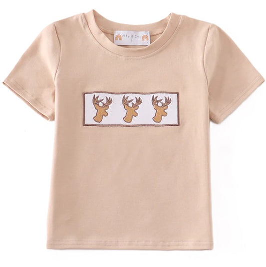 Embroidered Antler T Shirt