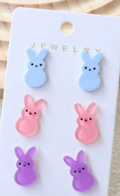 Bunny Trio Earring Set