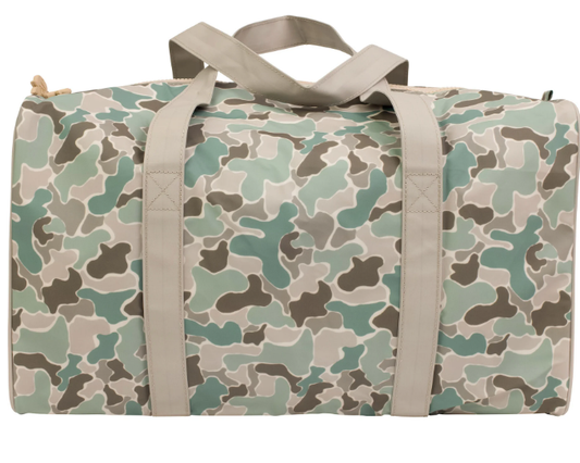 Apple of My Isla- Camo Duffle Bag