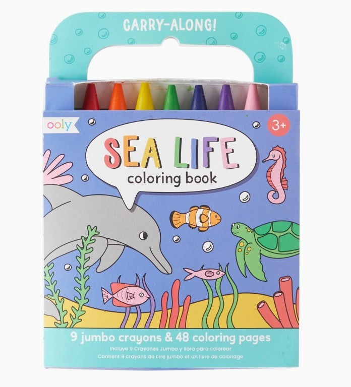 Carry Along Crayon & Coloring Book Kit- Sea Life