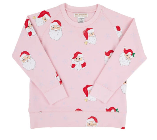 Cassidy Crewneck- Dear Santa Palm Beach Pink