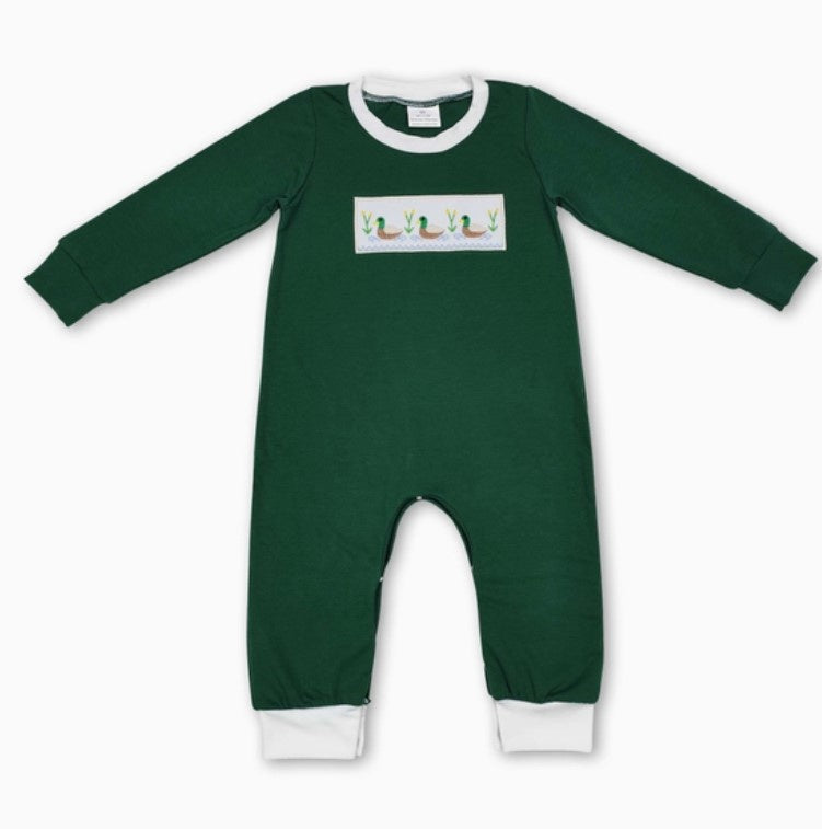 Green Duck, Duck, Duck Romper