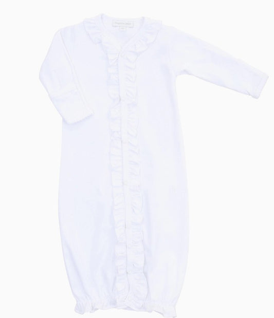 White Essentials Ruffle Converter Gown