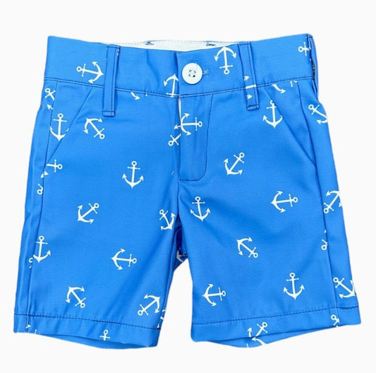 French Blue Anchor Shorts