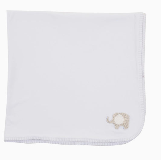 French Knot Elephant Blanket