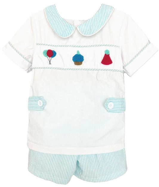 Boys Seersucker Birthday Outfit