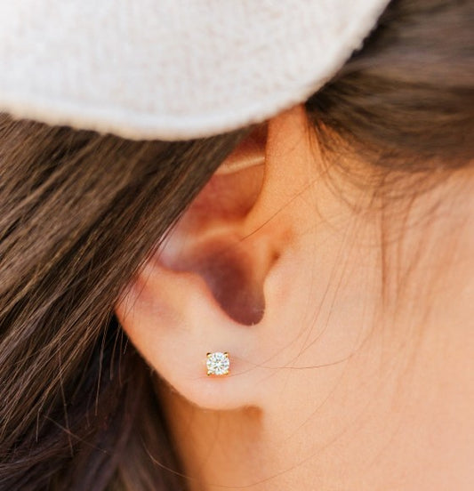 CZ Screw Back Studs