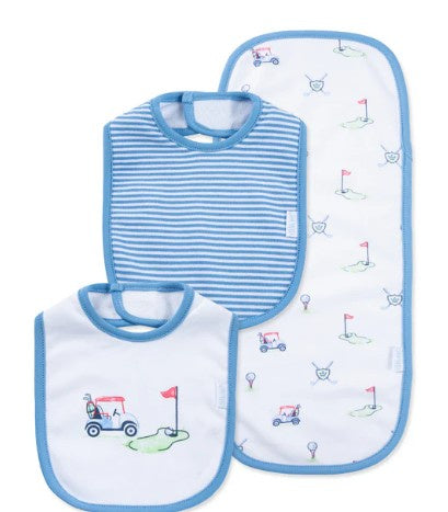 Golf Bib & Burp Set