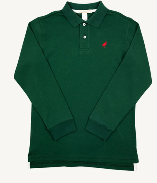Prim & Proper LS Polo- Grier Green