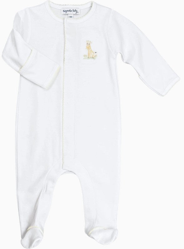 Vintage Giraffe Zip Up Footie