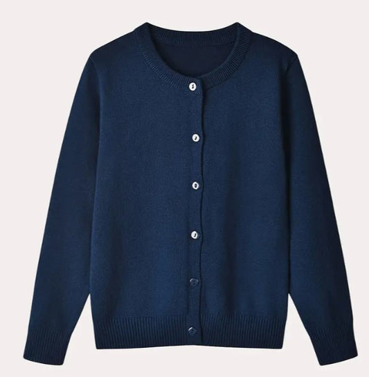 Girls Navy Cardigan