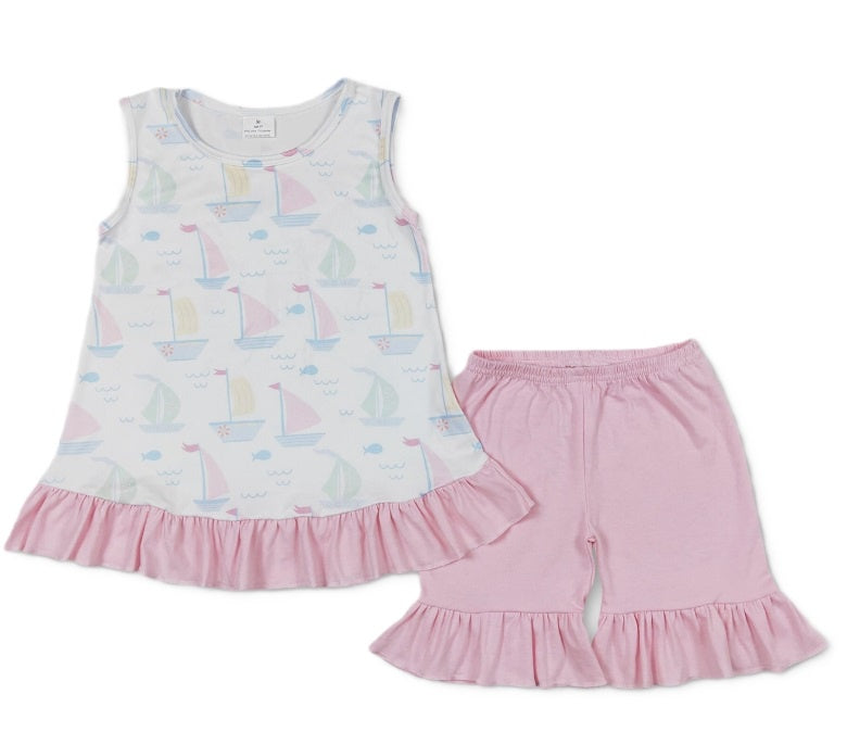 Sleeveless Sailboat Outfit
