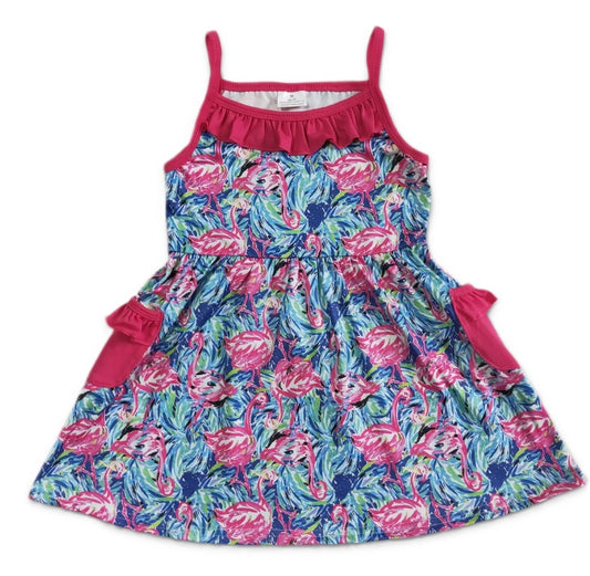 Watercolor Flamingo Dress