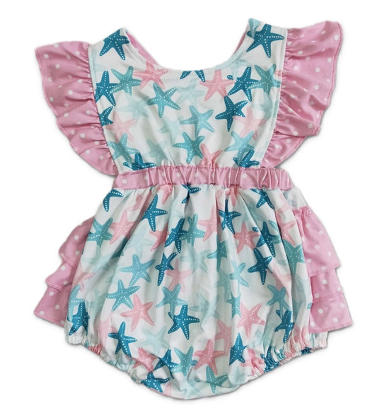 starfish ruffle butt romper