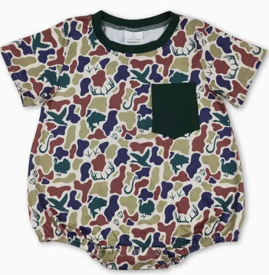 Camo Pocket Romper