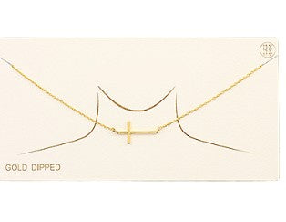 Horizontal Cross Necklace