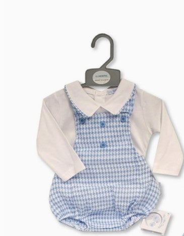 Houndstooth LT Blue Baby Set