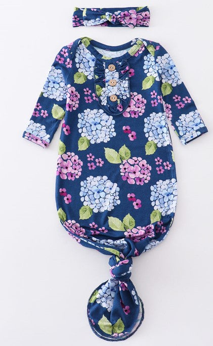 Hydrangea Baby Gown