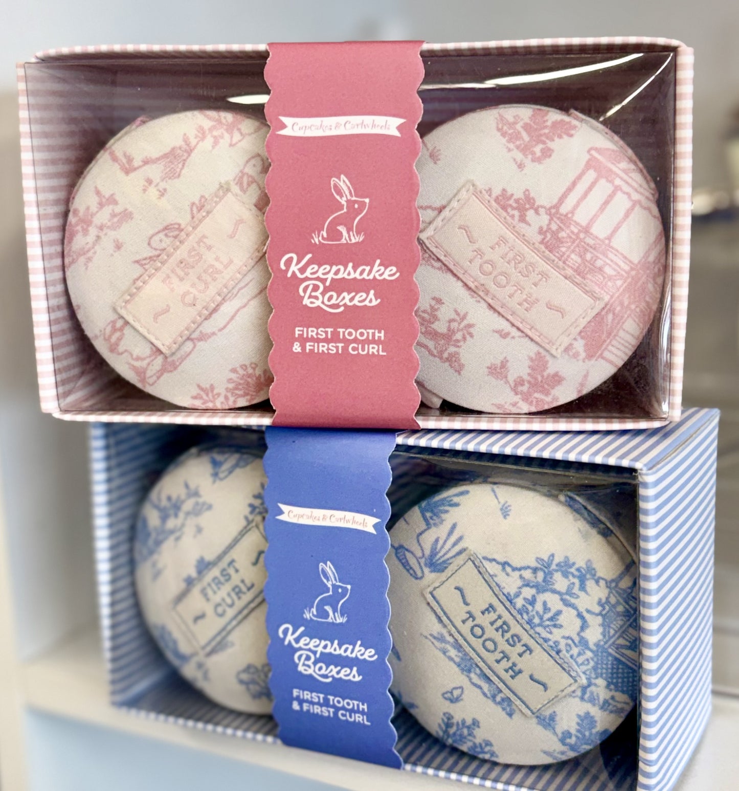First Tooth & Curl Toile Gift Set