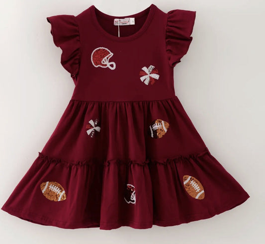 Garnet Sequin Dress