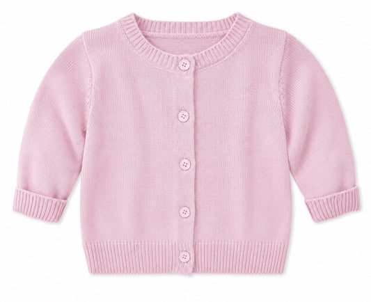 Soft Knit Pink Baby Cardigan