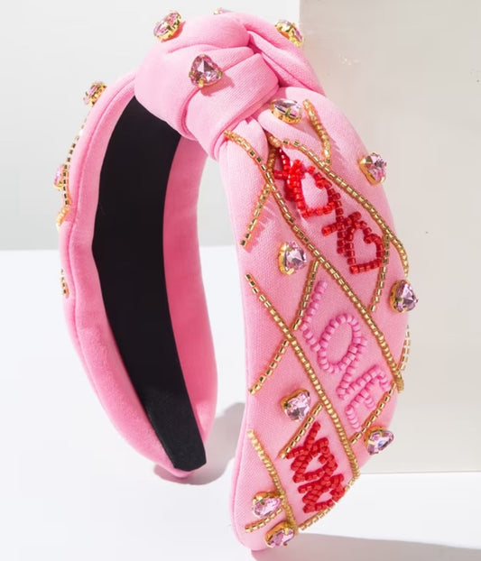 Pink Valentines Headband