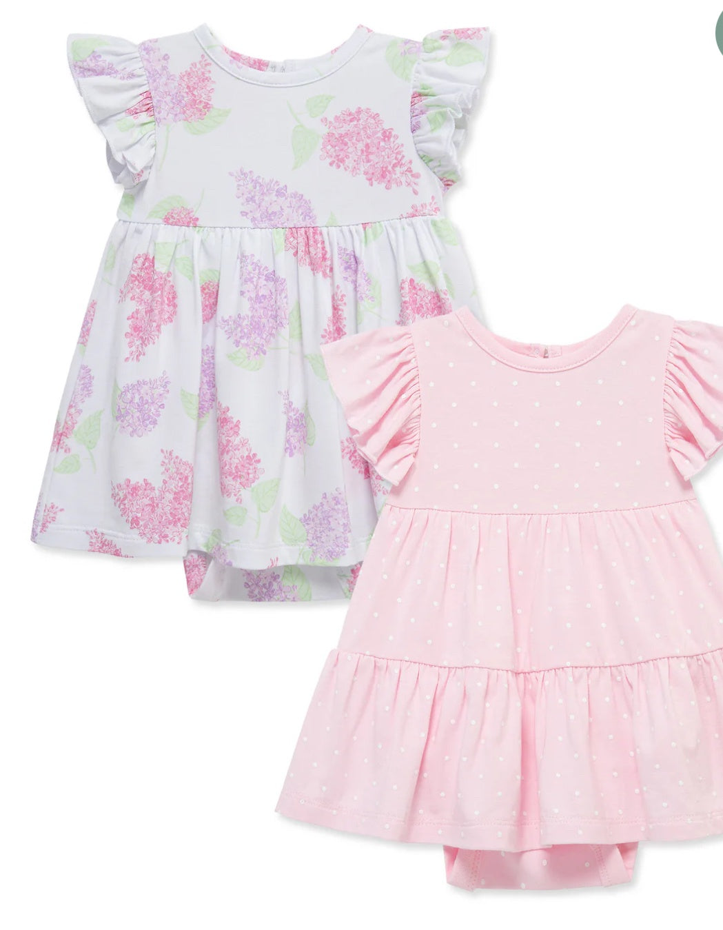 Little Me- 2 Pack Lilac Bodysuit Dresses