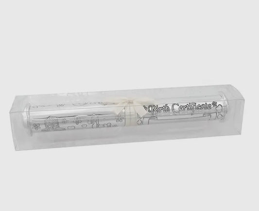 Silver Plated Birth Certificate Holder